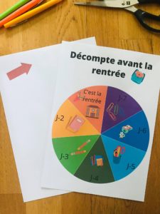 Décompte de la rentrée à imprimer