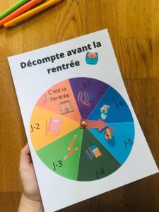 Décompte de la rentrée à imprimer