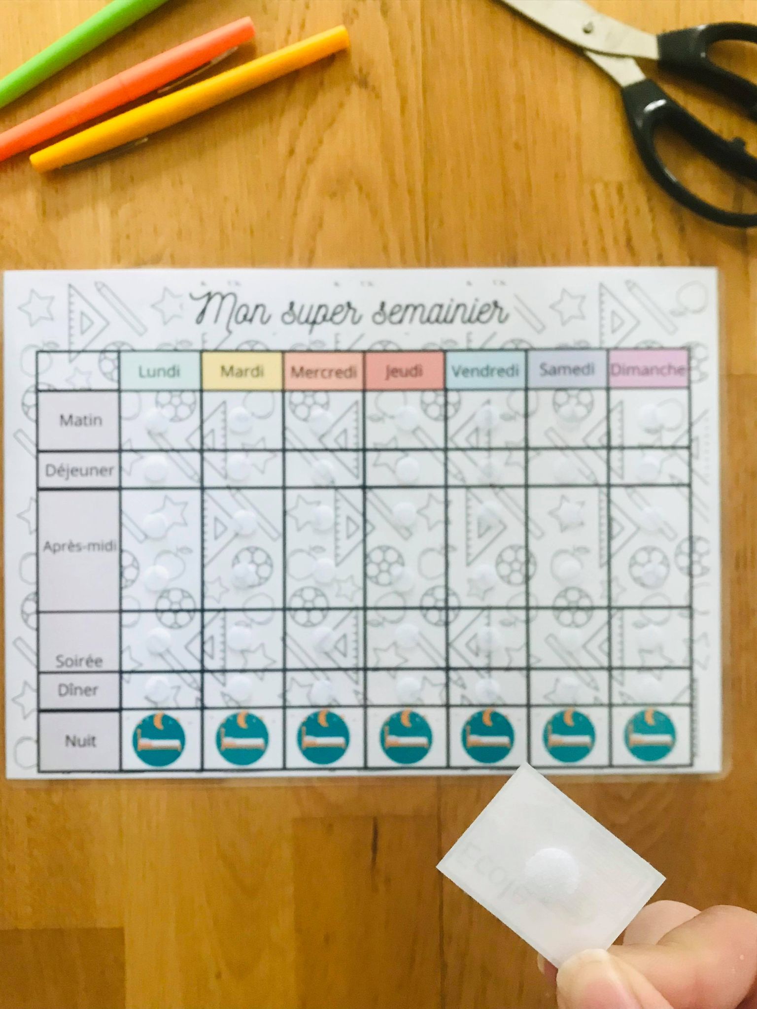Planning de la semaine pour enfant prêt à l'usage – Image 6