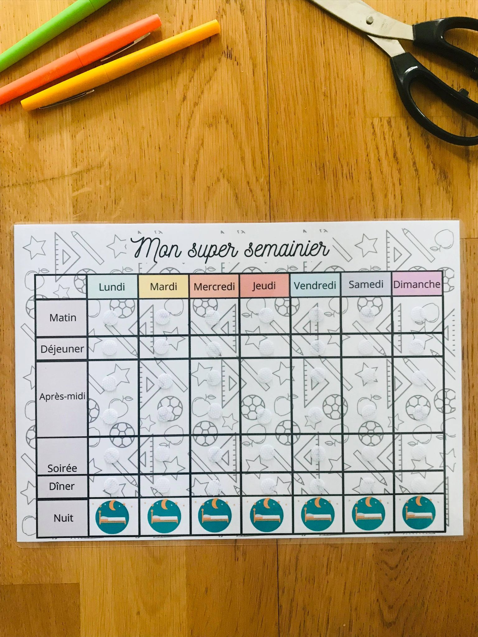 Planning de la semaine pour enfant prêt à l'usage – Image 3