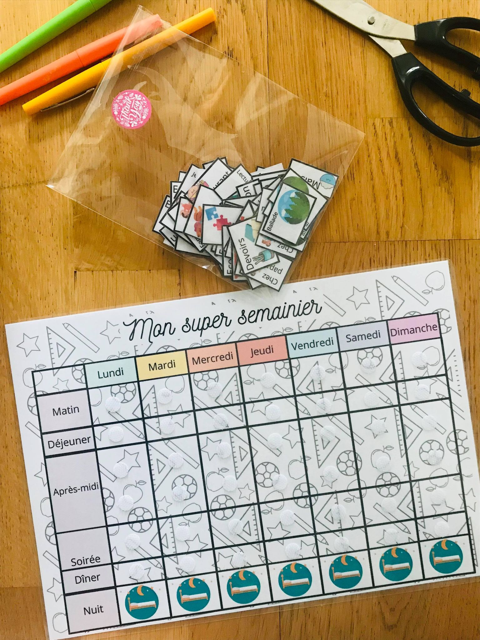 Planning de la semaine pour enfant prêt à l'usage – Image 7