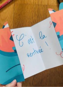 Activité manuelle rentrée des classes
