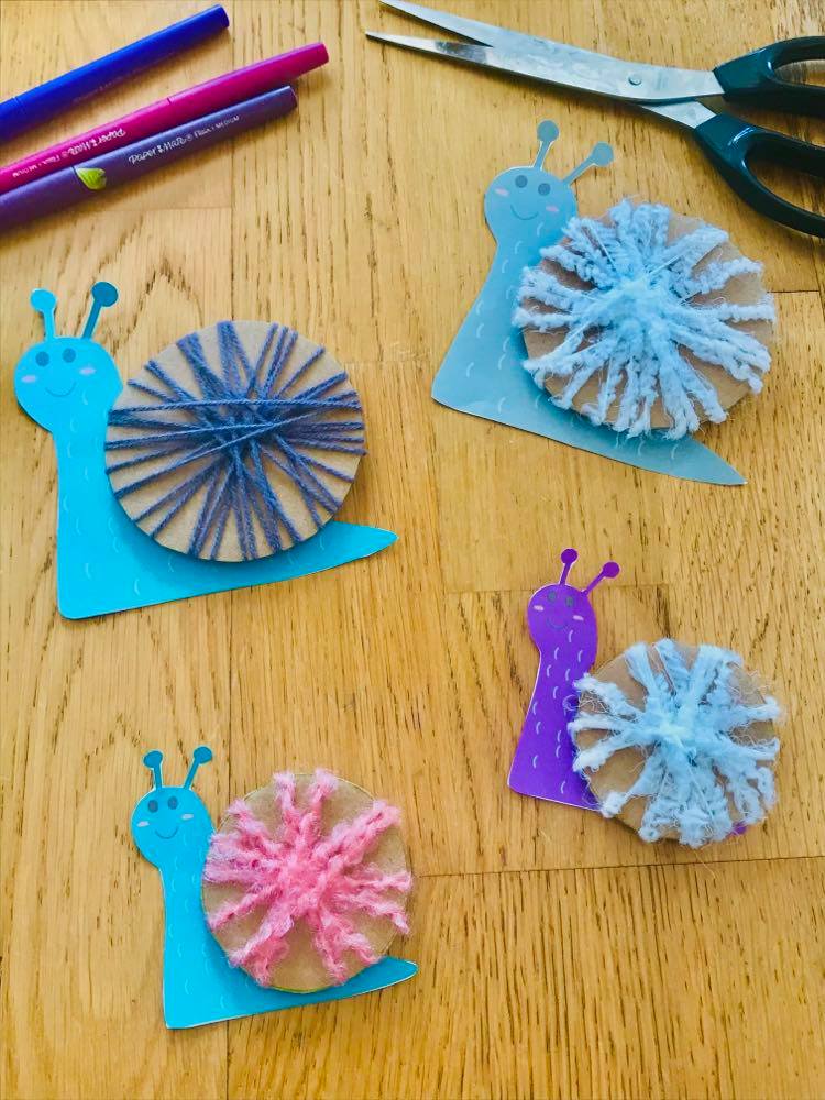 Activité manuelle escargot pour enfant