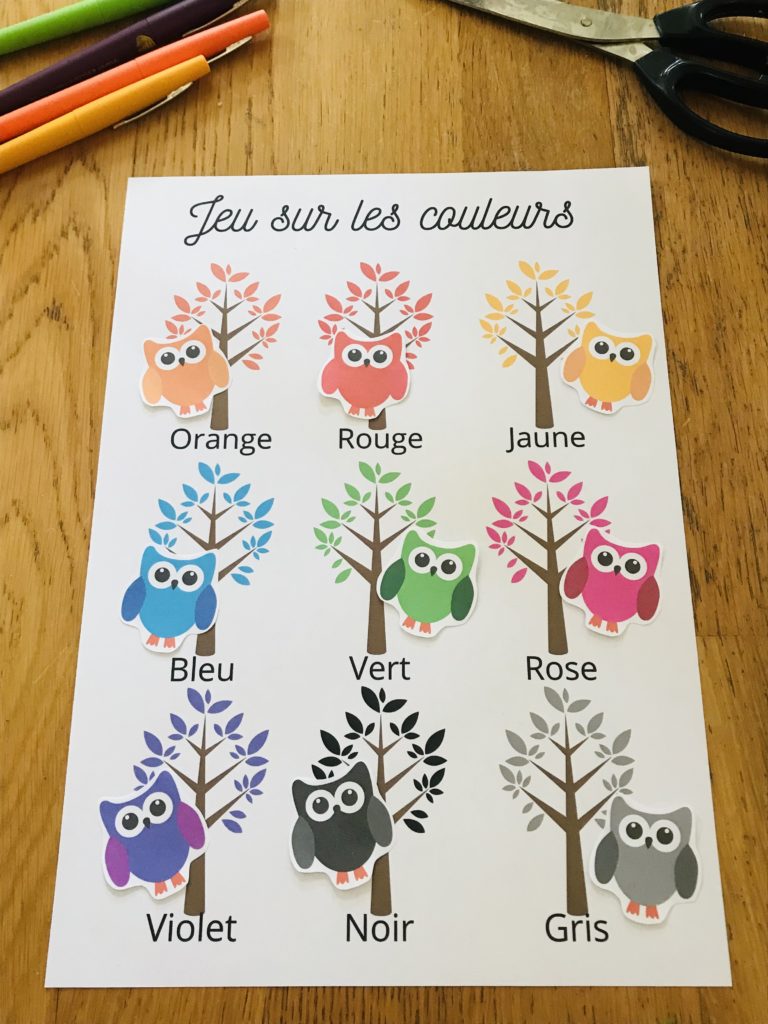Jeu pour apprendre les couleurs