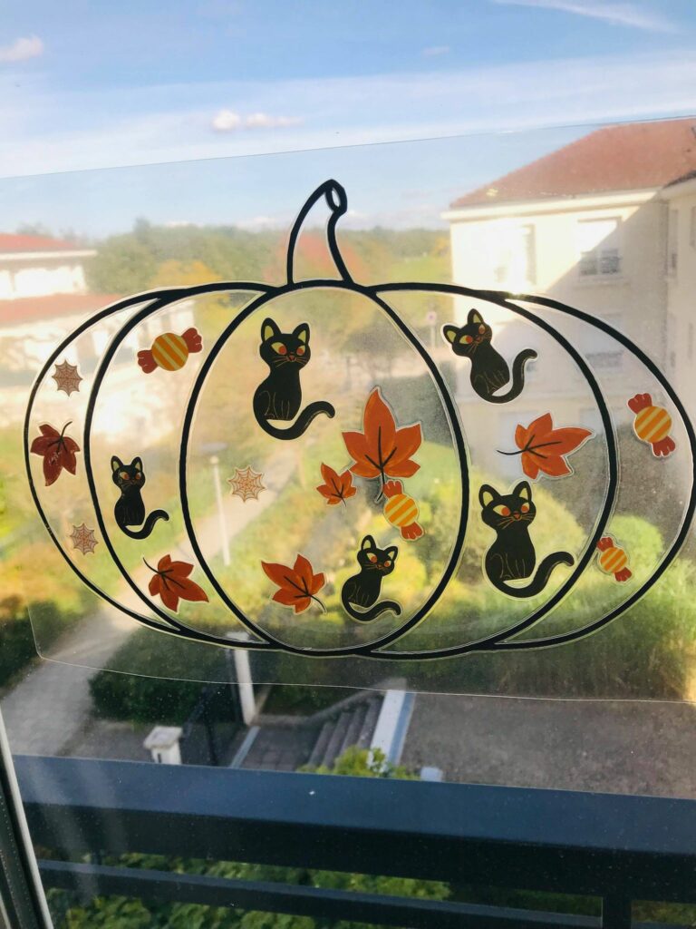 Décoration de fenêtre pour halloween