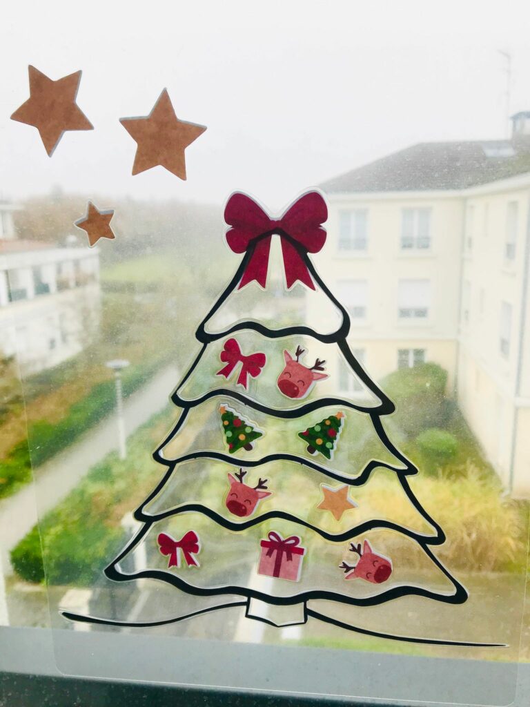 Décoration de fenêtre pour noël