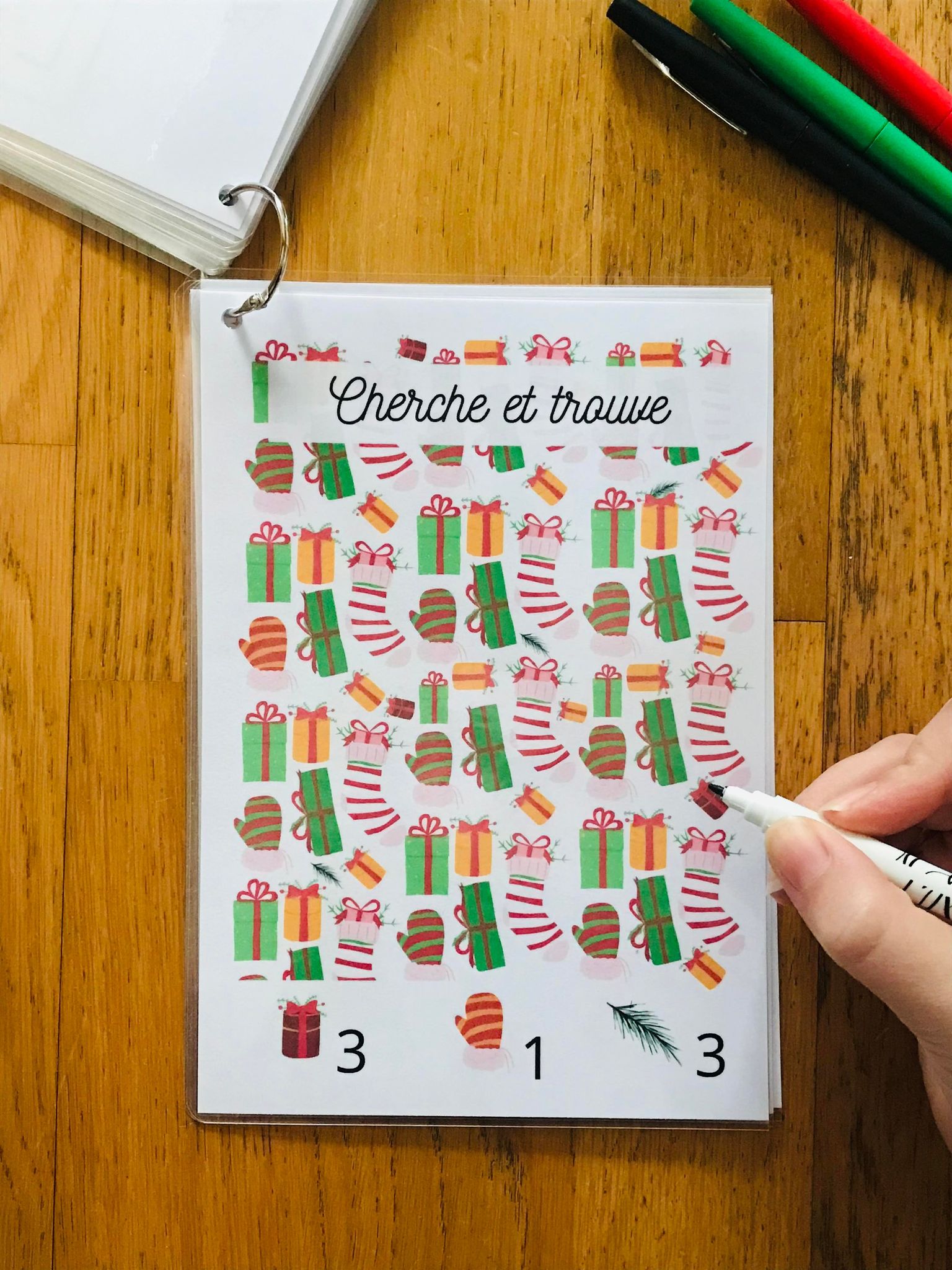 Carnet de jeux de noël réutilisable prêt à l'emploi – Image 3
