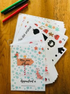 Carnet de jeux de noël réutilisable