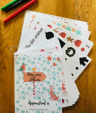 Carnet de jeux de noël réutilisable