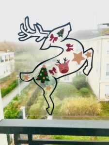 Décoration de fenêtre pour noël
