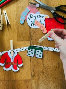 Guirlande de noël à colorier 