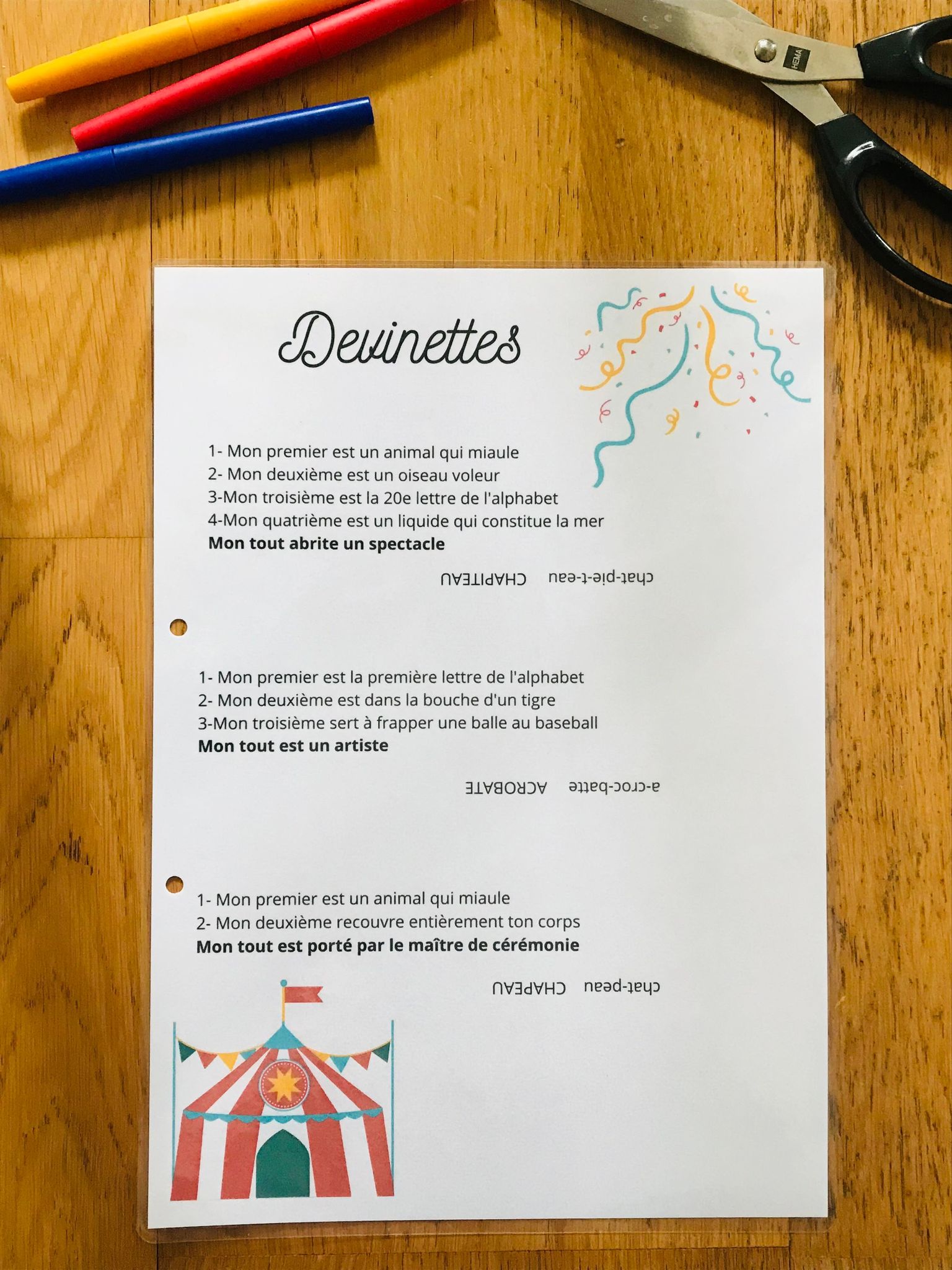 Cahier sur le cirque niveau primaire en kit – Image 17