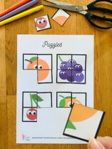 Puzzles fruits pour enfant