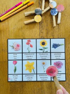 Activité sur les fleurs pour enfant