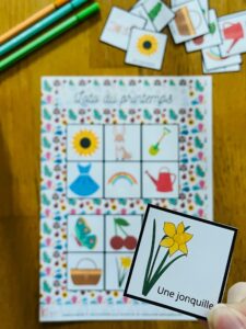 Loto du printemps pour enfant