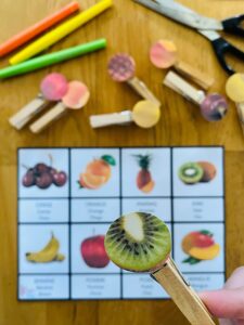 Activité sur les fruits facile pour enfant