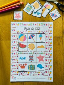 Loto de l'été pour enfant gratuit
