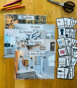 Jeu d’inspiration montessori sur la maison