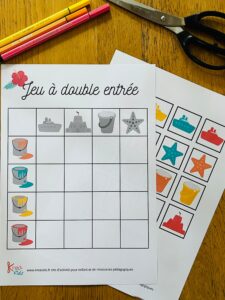 Tableau à double entrée pour enfant