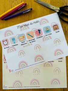 Rituel du matin pour enfant à imprimer
