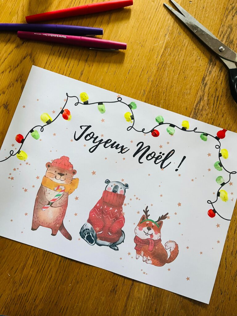 Activité noël pour bébé