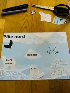 Activité sur le pôle nord montessori
