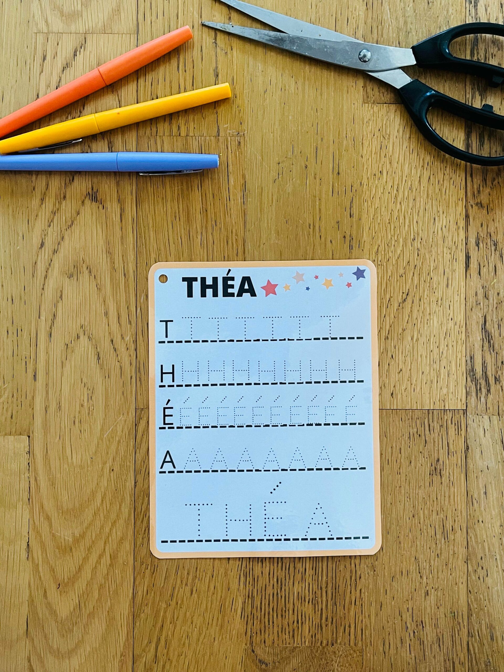 Support personnalisé pour apprendre son prénom facilement – Image 4