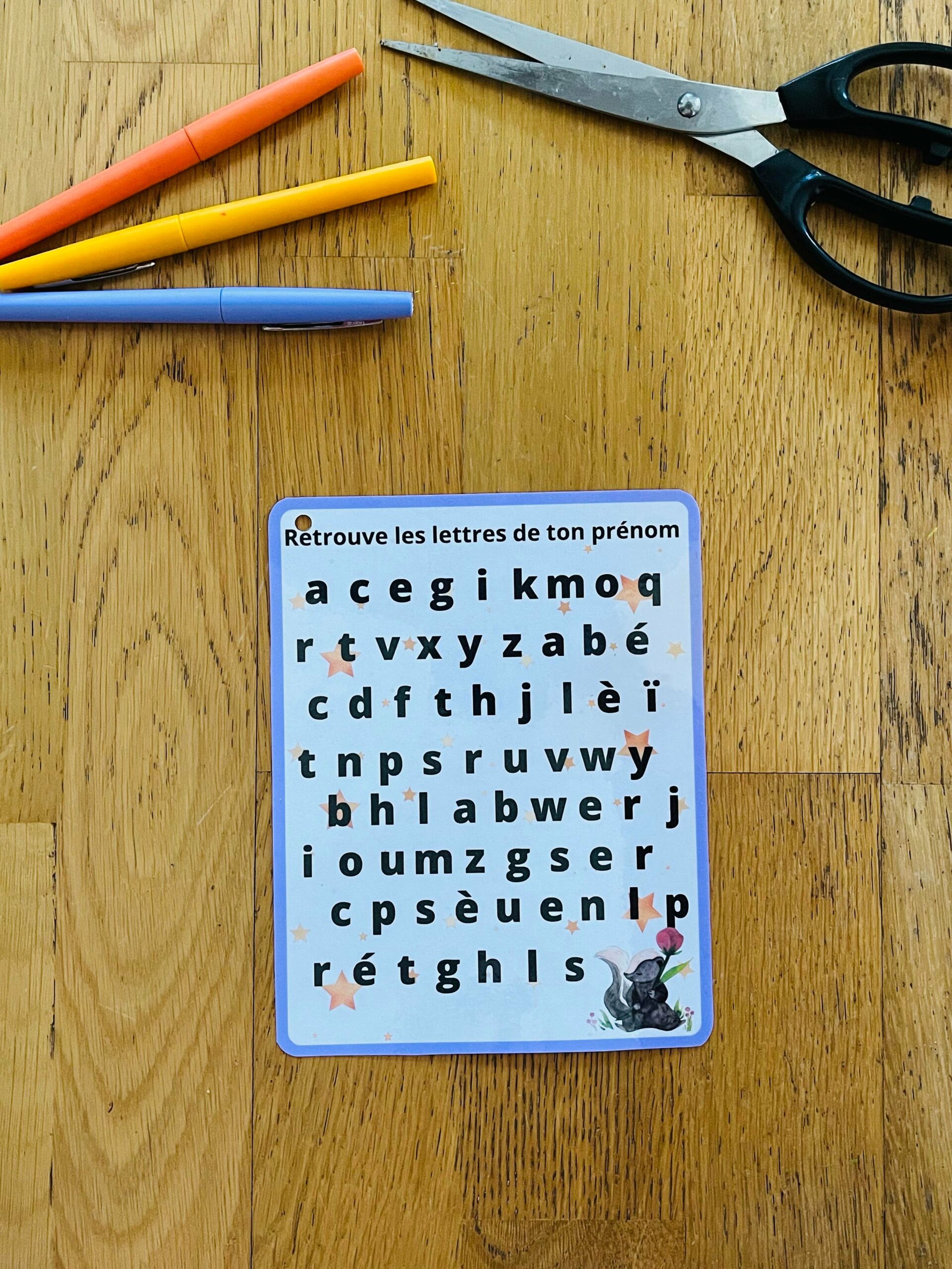 Support personnalisé pour apprendre son prénom facilement – Image 3