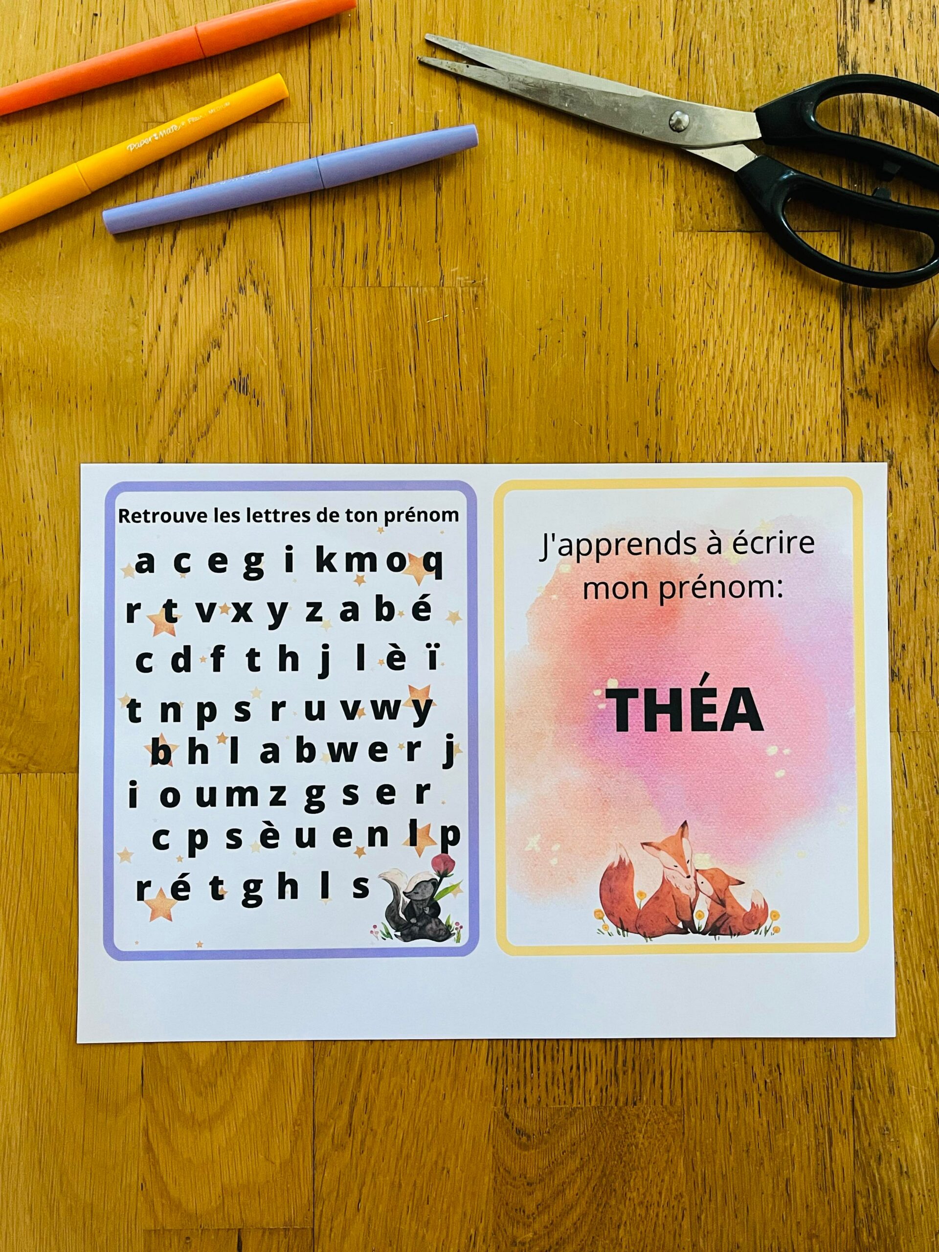 Support personnalisé pour apprendre son prénom à imprimer – Image 5