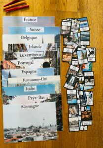Jeu sur les pays d’europe montessori