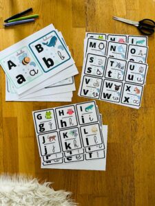 Cartes alphabet pour enfant
