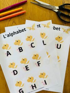 Support gratuit alphabet pour enfant