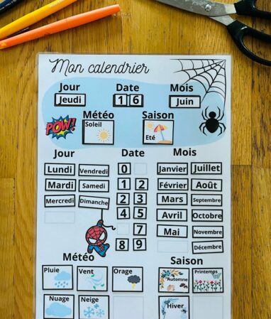 Calendrier perpétuel spider-man