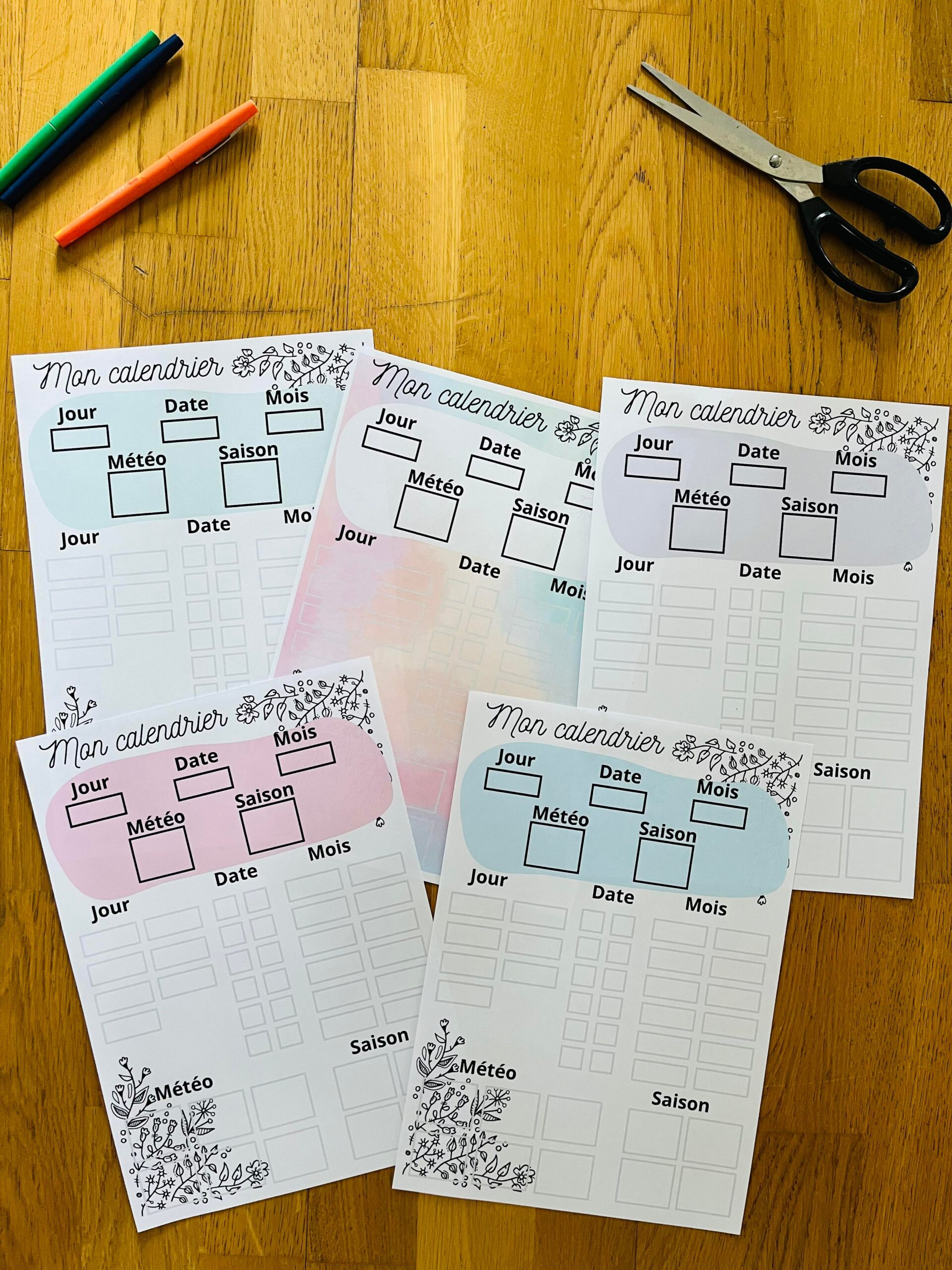 Calendrier perpétuel pour enfant à imprimer – Image 5