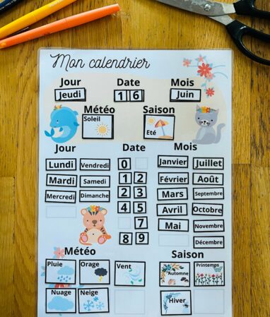 Calendrier perpétuel animaux