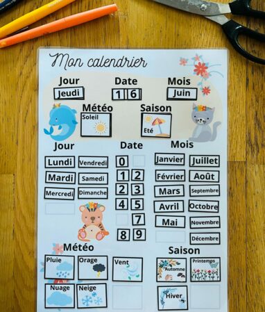 Calendrier perpétuel animaux