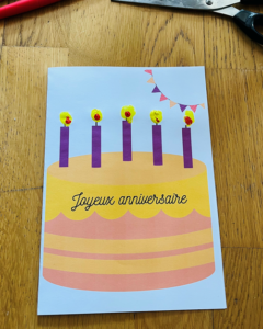 Carte d'anniversaire facile
