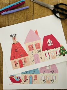 Calendrier de l'avent en rouleau de papier toilette