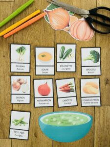 Activité sur la soupe montessori
