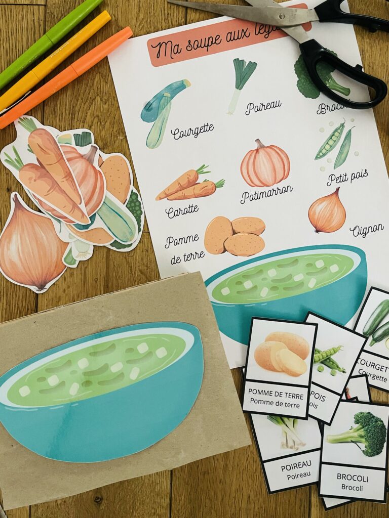 Activité sur la soupe montessori