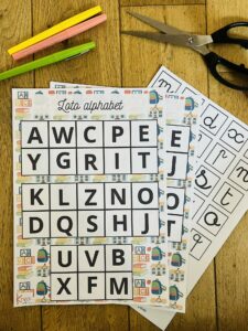 Loto alphabet gratuit à imprimer