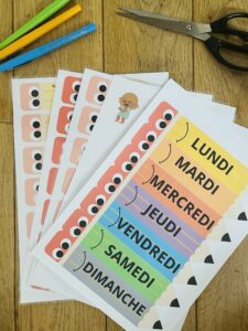 Semainier pour enfant facile