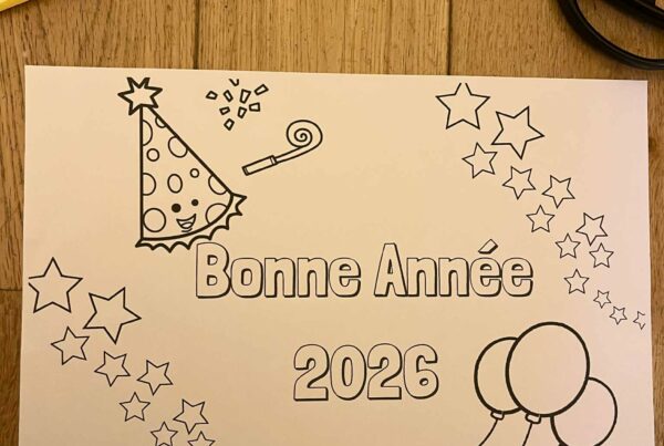 Coloriage pour enfant bonne année 2026