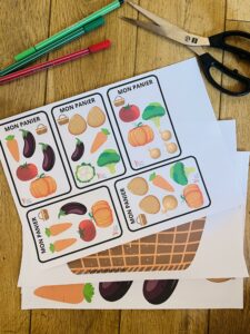 Activité légumes pour enfant