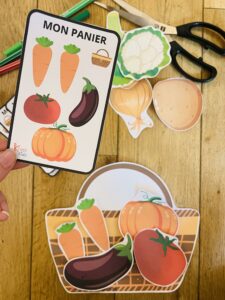Activité légumes pour enfant