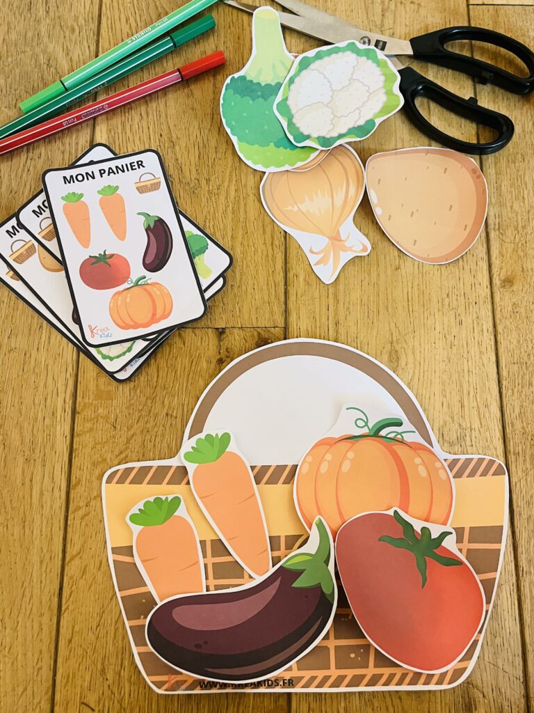 Activité légumes pour enfant