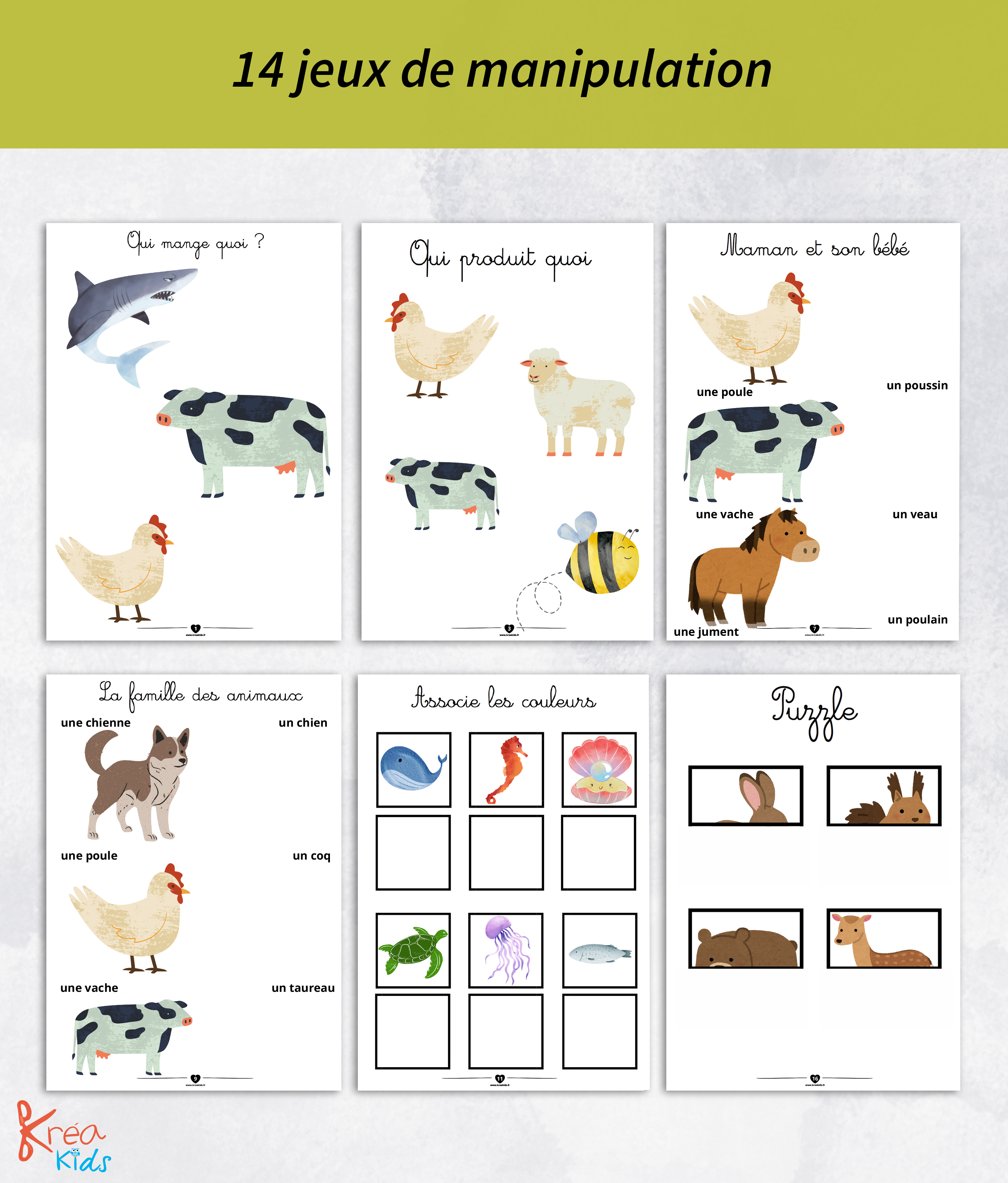 PDF cahier d'activités 18 mois et plus sur les animaux – Image 3