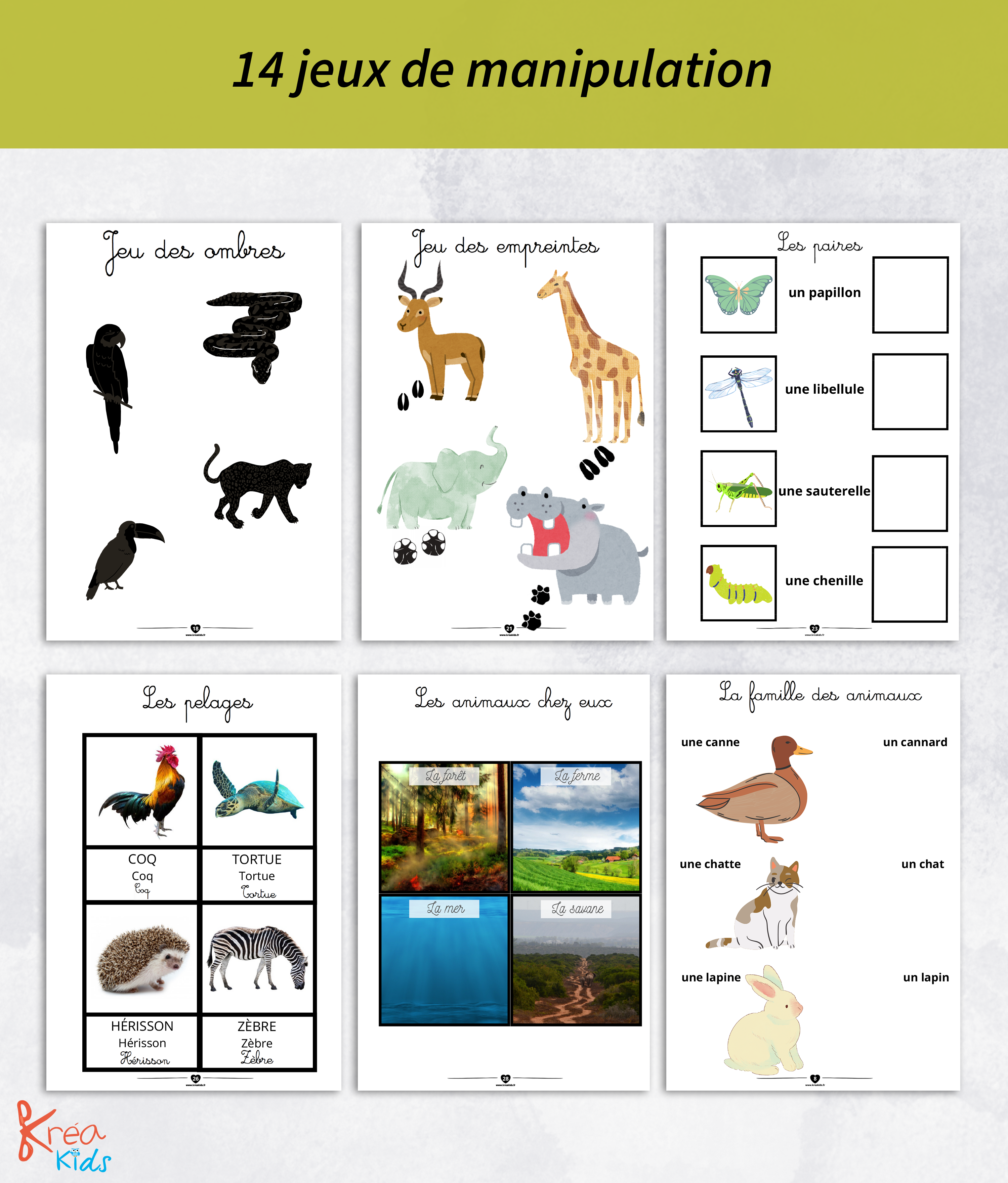 PDF cahier d'activités 18 mois et plus sur les animaux – Image 2