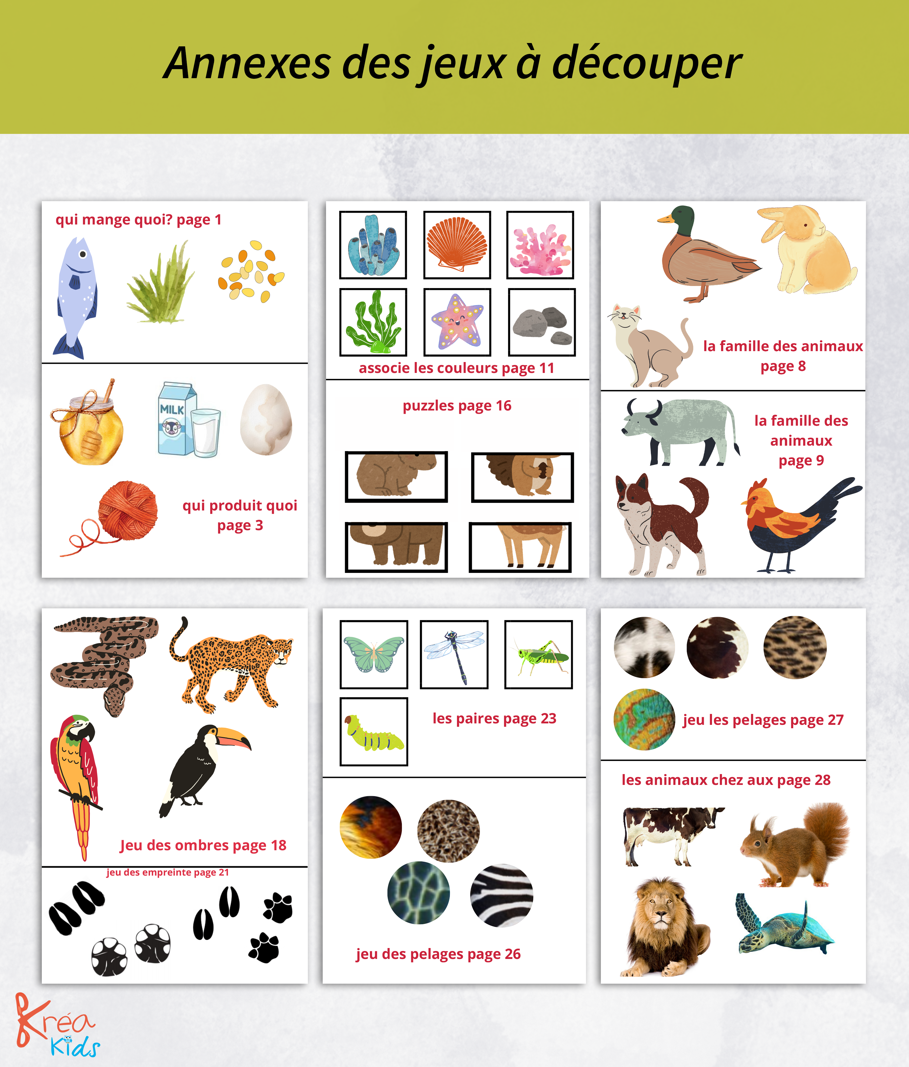 PDF cahier d'activités 18 mois et plus sur les animaux – Image 6