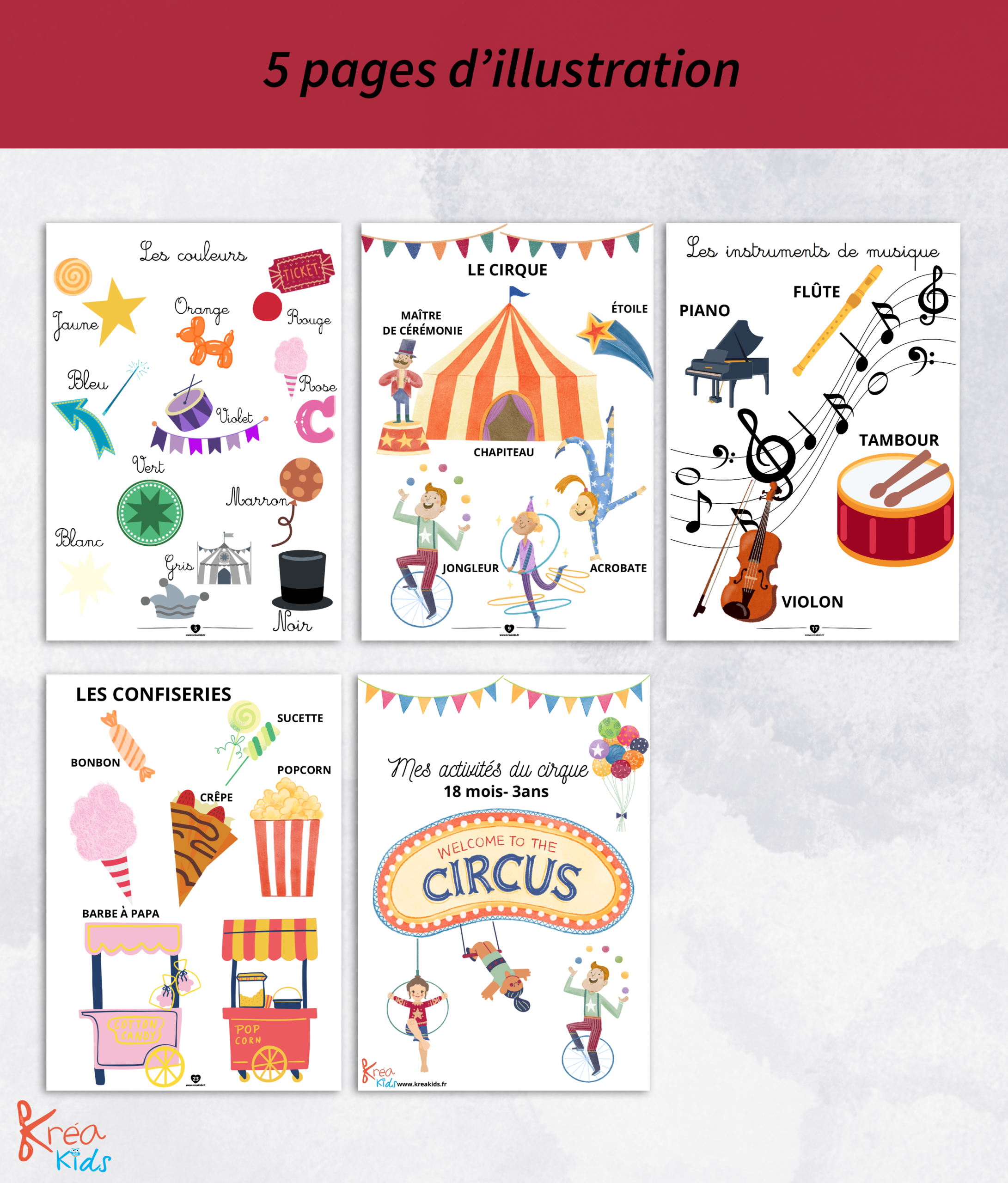Livret d'activité cirque 18 mois et plus à découper – Image 4